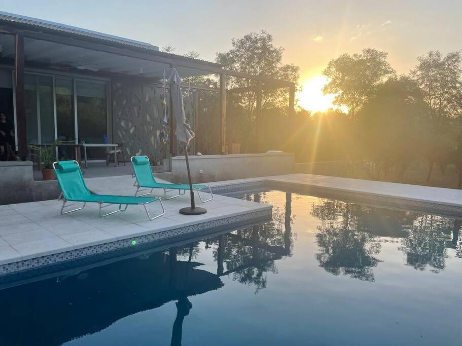 Casa Con Piscina Y Mirador Privado En San Marcos Sierras Villa Luaran gambar